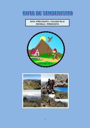 Ruta: Peña Escrita - Collado de La Encinílla - Peña Escrita