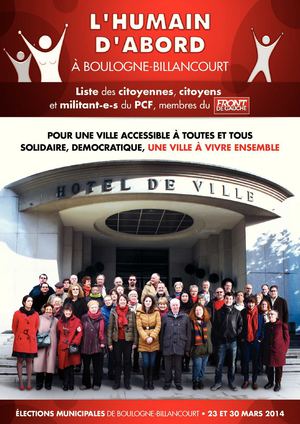 Journal de la liste L'humain d'abord à Boulogne-Billancourt