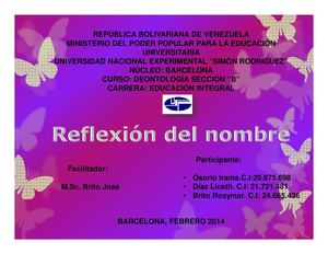 Reflexión del nombre