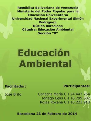 Tarea N°1 Acróstico Educación Ambiental