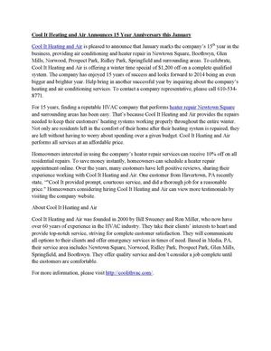 heater repair in Newtown Square