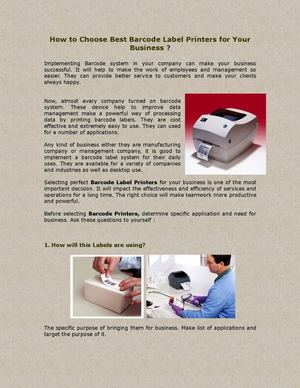 best barcode label printer