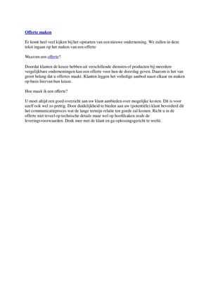 Offerte maken