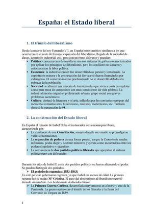 España: El Estado liberal