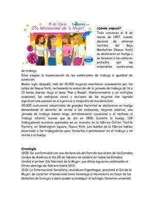 DÍA INTERNACIONAL DE LA MUJER