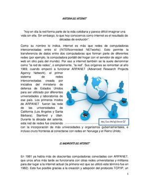 Historia Del Internet