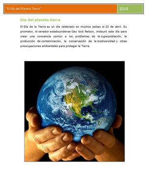 El dia del paneta tierra