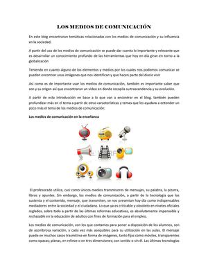 LA IMPORTANCIA DE LOS MEDIOS DE COMUNICACIÓN