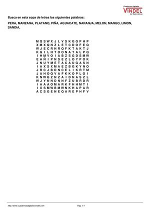 SOPA DE LETRAS 
