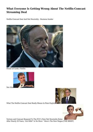 What Everyone Is Getting Wrong About The Netflix-Comcast Streaming Deal