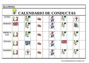 Calendario de conductas