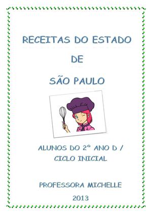 LIVRO DE RECEITAS DO ESTADO DE SÃO PAULO