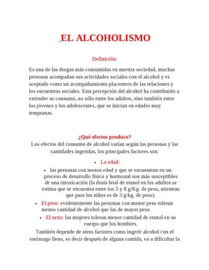 El Alcoholismo