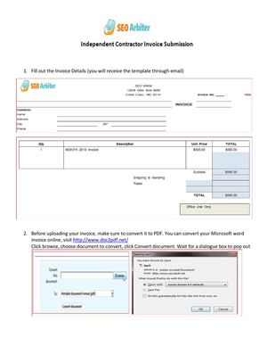 Calameo Independent Contractor Invoice Submission