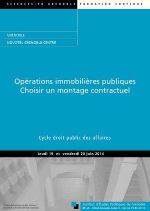 Programme opérations immobilières 2014