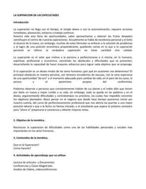 Superación de Dificultades