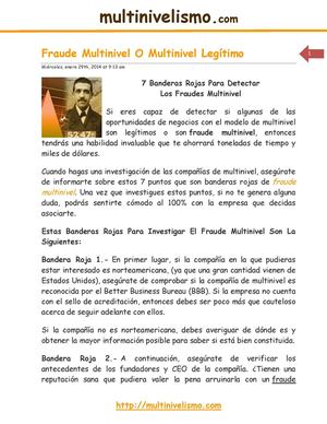 Fraude Multinivel O Multinivel Legítimo