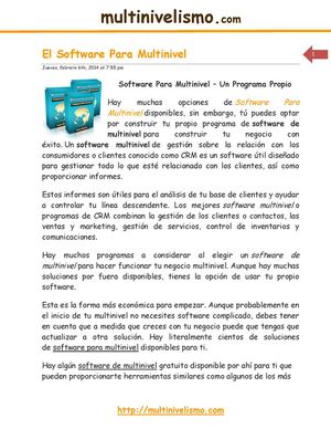 El Software Para Multinivel