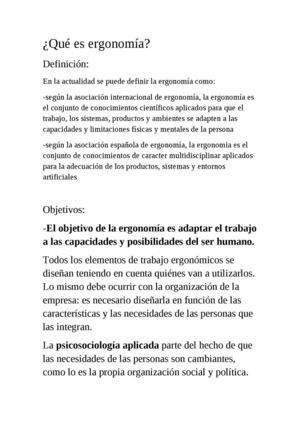 QUE ES LA ERGONOMIA?