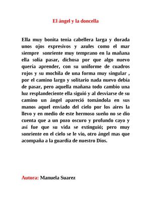 Micro cuento el ángel y la doncella