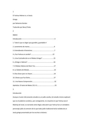 YESHUA, JESUS DE NAZARÉ VISTO POR UN EXFARISEO