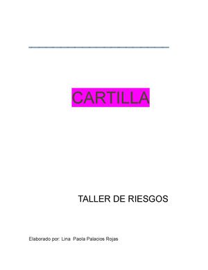 Cartilla taller de riesgos