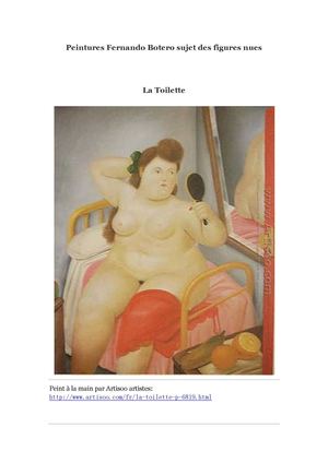 Peintures Fernando Botero sujet des figures nues -- Artisoo
