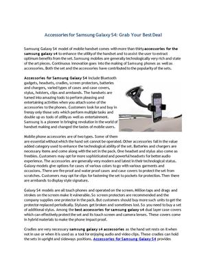 Accessories for Samsung Galaxy S4: Grab Your Best Deal