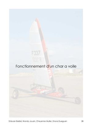 Fonctionnement d'un char à voile