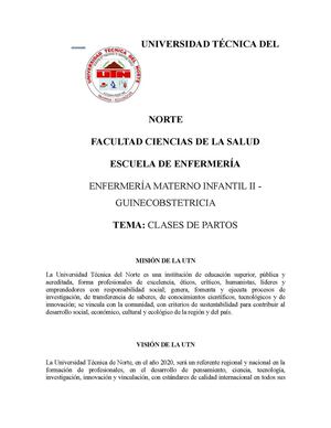 CLASES DE PARTOS Y CESAREA