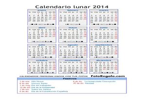 calendario lunar 2014