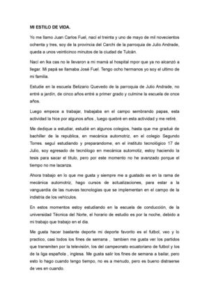 MI ESTILO DE VIDA