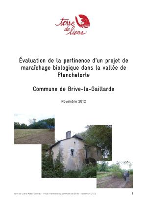 Etude de faisabilité de maraîchage à Planchetorte