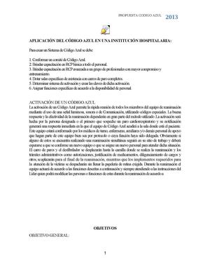 Protocolo de Código Azul.