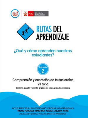 VII Ciclo Fascículo Comprensión y Expresión de Textos Orales