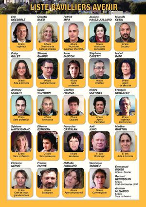 Bavilliers Avenir : composition de la liste