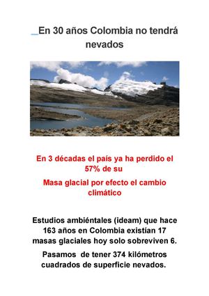los nevados en colombia