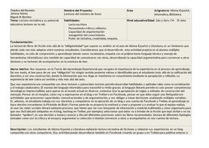 Proyecto: Lectores del Liceo 37