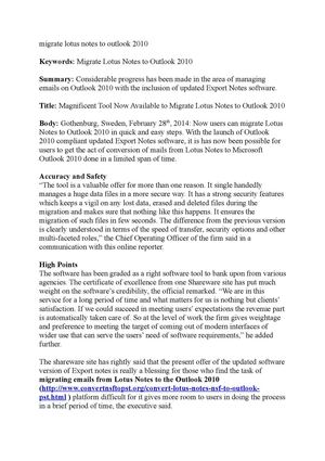 Magnificent Tool Now Available to Migrate Lotus Notes to Outlook 2010