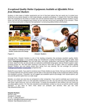 Underground Bunker Construction