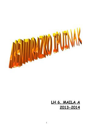 ABENTURAZKO IPUINAK