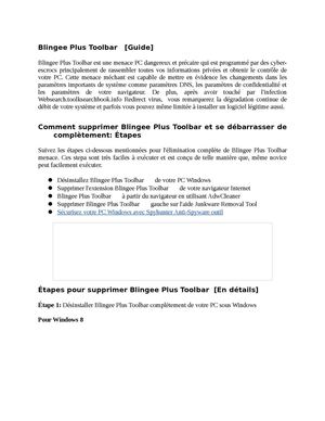 Retirer Blingee Plus Toolbar: savoir comment supprimer les Blingee Plus Toolbar