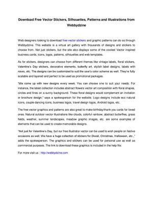 Download Free Vector Stickers, Silhouettes, Patterns and Illustrations from Webbydzine