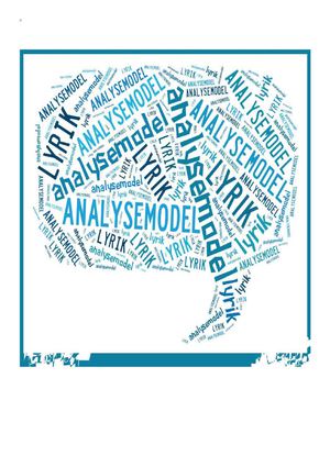 Analysemodel lyrik