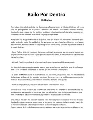 Reflexión personal sobre la película Baio por Dentro