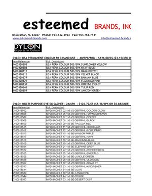 Dylon UK_Caribbean Price List.xls