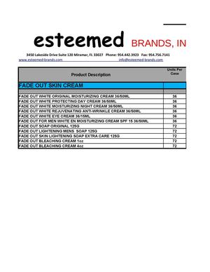 Fade Out Caribbean Price List