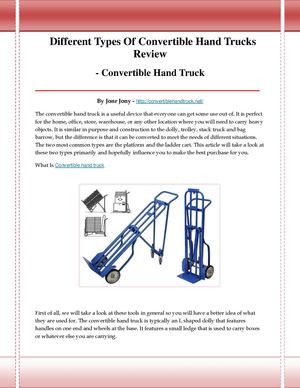 Convertible Hand Truck