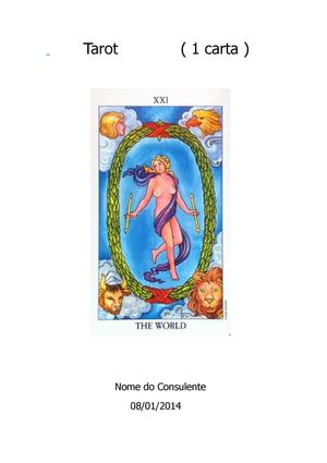 Tarot 1 carta site Universo Tarot