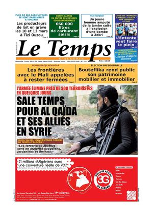 Le Temps d'Algérie Edtion du Dimanche 02 Mars 2014